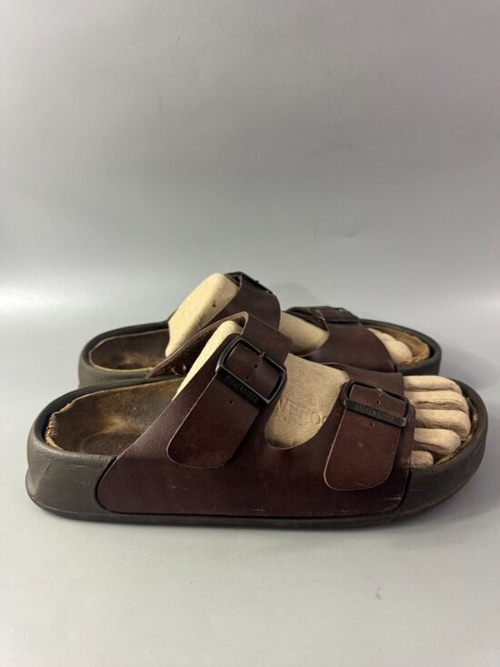 Birkenstock Special Edition Brown Leather Arizona Sandals, Size 41 main image 12